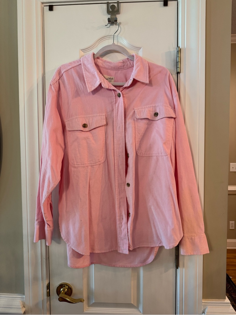 Universal Thread Pink Corduroy Button-Front Shirt Jacket